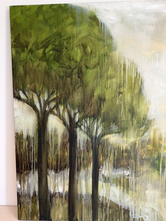 Gerrit Greve (1948-2024, Cardiff by the Sea, CA) Original Acrylic Painting On Canvas Titled 'Mindscape 045' 2004 Signed Verso 48 X 48 Estimate $2,300 - $2,900 [Photo 3]