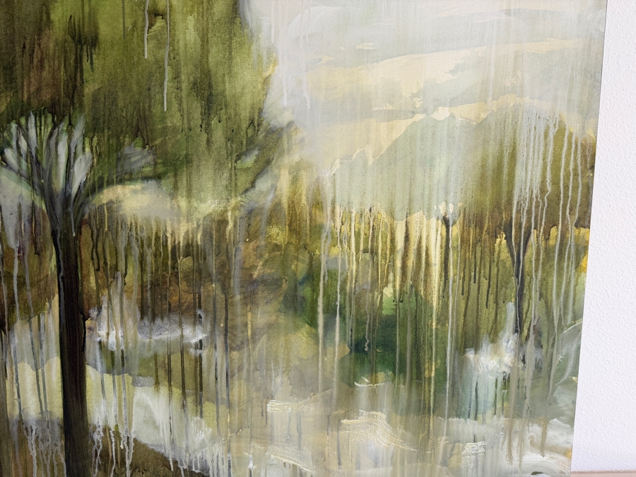 Gerrit Greve (1948-2024, Cardiff by the Sea, CA) Original Acrylic Painting On Canvas Titled 'Mindscape 045' 2004 Signed Verso 48 X 48 Estimate $2,300 - $2,900 [Photo 5]