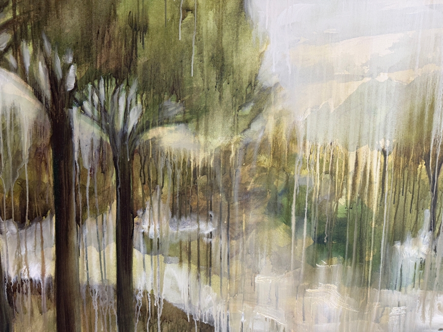 Gerrit Greve (1948-2024, Cardiff by the Sea, CA) Original Acrylic Painting On Canvas Titled 'Mindscape 045' 2004 Signed Verso 48 X 48 Estimate $2,300 - $2,900 [Photo 4]