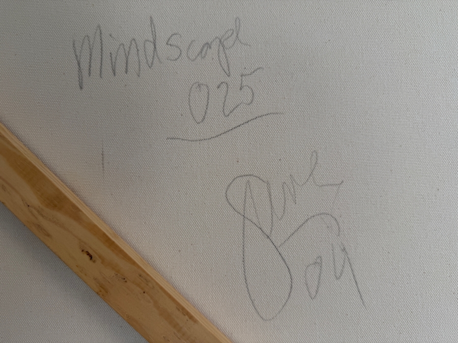Gerrit Greve (1948-2024, Cardiff by the Sea, CA) Original Acrylic Painting On Canvas Titled 'Mindscape 025' 2004 Signed Verso 48 X 48 Estimate $2,300 - $2,900 [Photo 7]