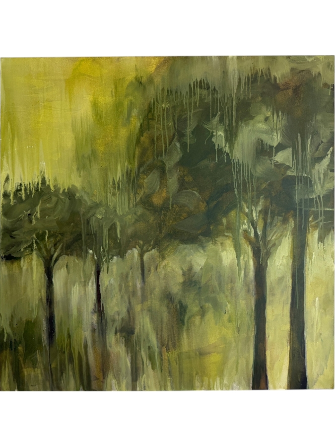 Gerrit Greve (1948-2024, Cardiff by the Sea, CA) Original Acrylic Painting On Canvas Titled 'Mindscape 025' 2004 Signed Verso 48 X 48 Estimate $2,300 - $2,900 [Photo 1]