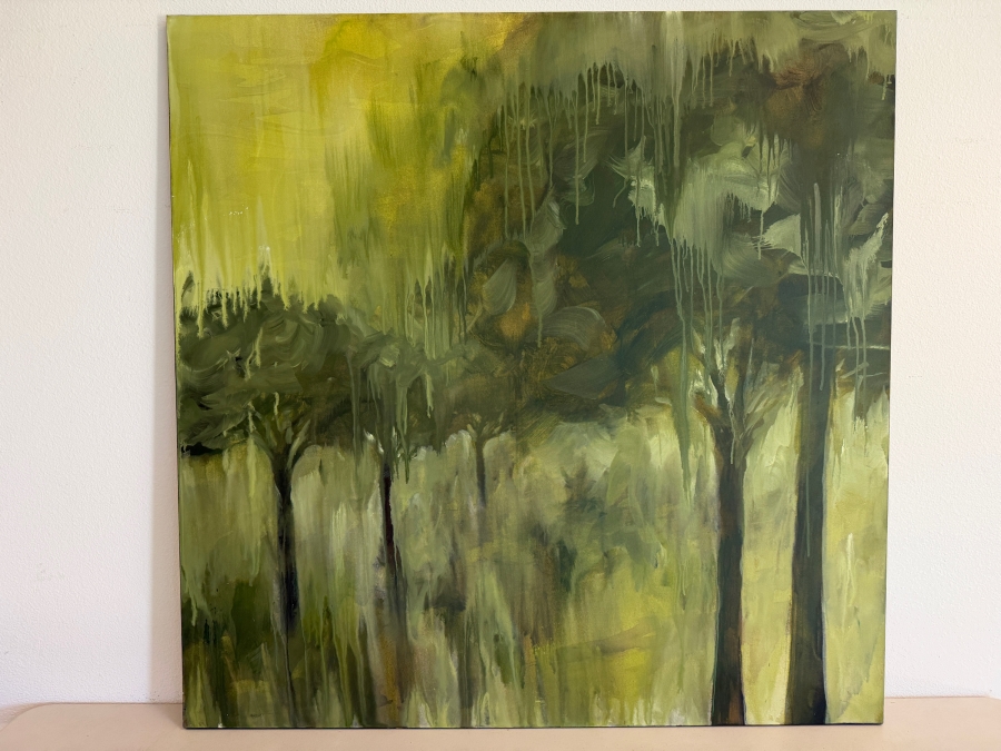 Gerrit Greve (1948-2024, Cardiff by the Sea, CA) Original Acrylic Painting On Canvas Titled 'Mindscape 025' 2004 Signed Verso 48 X 48 Estimate $2,300 - $2,900 [Photo 2]