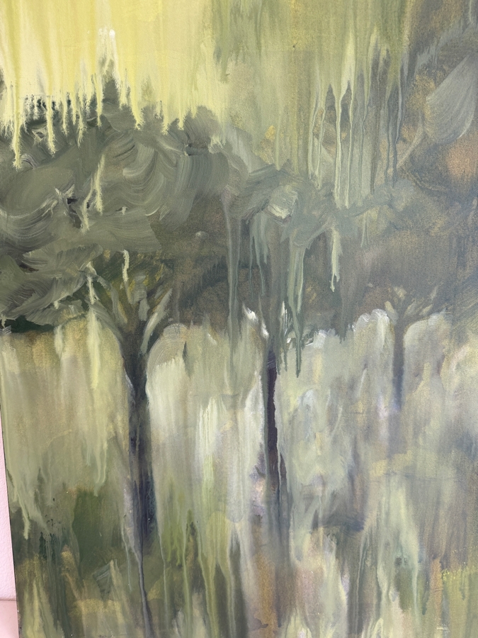 Gerrit Greve (1948-2024, Cardiff by the Sea, CA) Original Acrylic Painting On Canvas Titled 'Mindscape 025' 2004 Signed Verso 48 X 48 Estimate $2,300 - $2,900 [Photo 4]