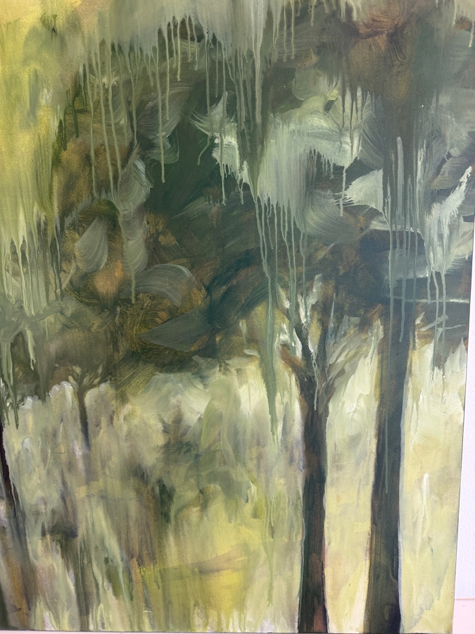 Gerrit Greve (1948-2024, Cardiff by the Sea, CA) Original Acrylic Painting On Canvas Titled 'Mindscape 025' 2004 Signed Verso 48 X 48 Estimate $2,300 - $2,900 [Photo 3]
