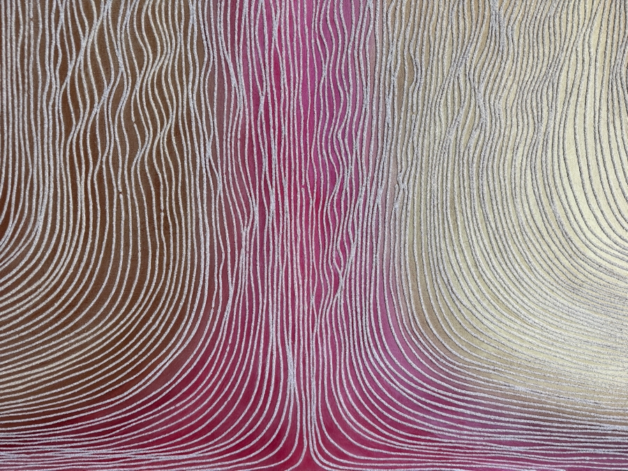 Gerrit Greve (1948-2024, Cardiff by the Sea, CA) Original Acrylic Mixed-Media Sand Painting On Canvas Untitled Unsigned With COA 48 X 48 Estimate $2,000 - $2,300 [Photo 3]