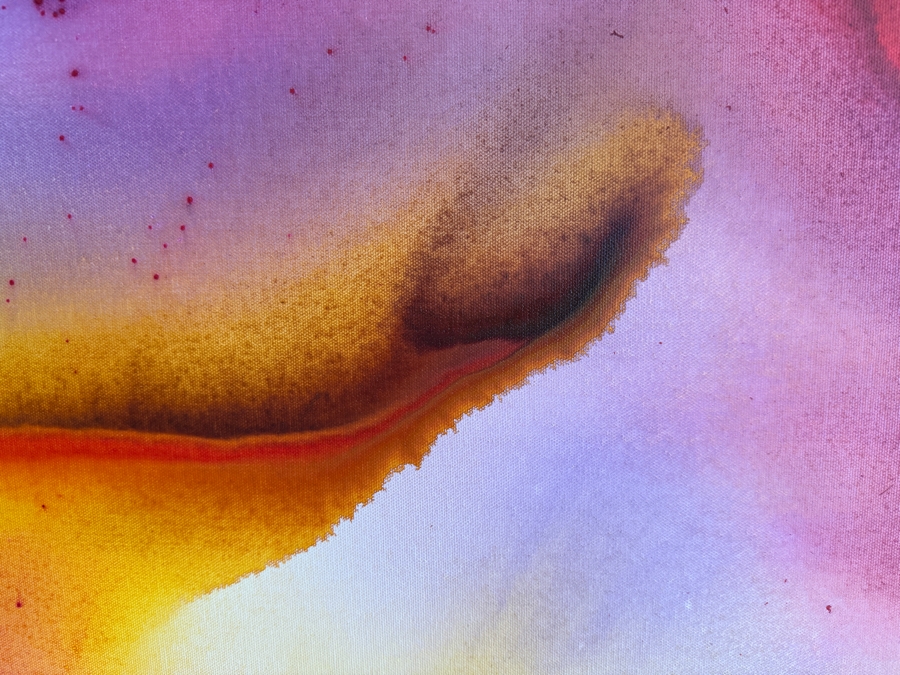 Gerrit Greve (1948-2024, Cardiff by the Sea, CA) Original Acrylic Painting On Canvas Titled 'Flowers' 2019 Signed Bottom Right And Verso 48 X 48 Estimate $2,300 - $2,900 [Photo 4]
