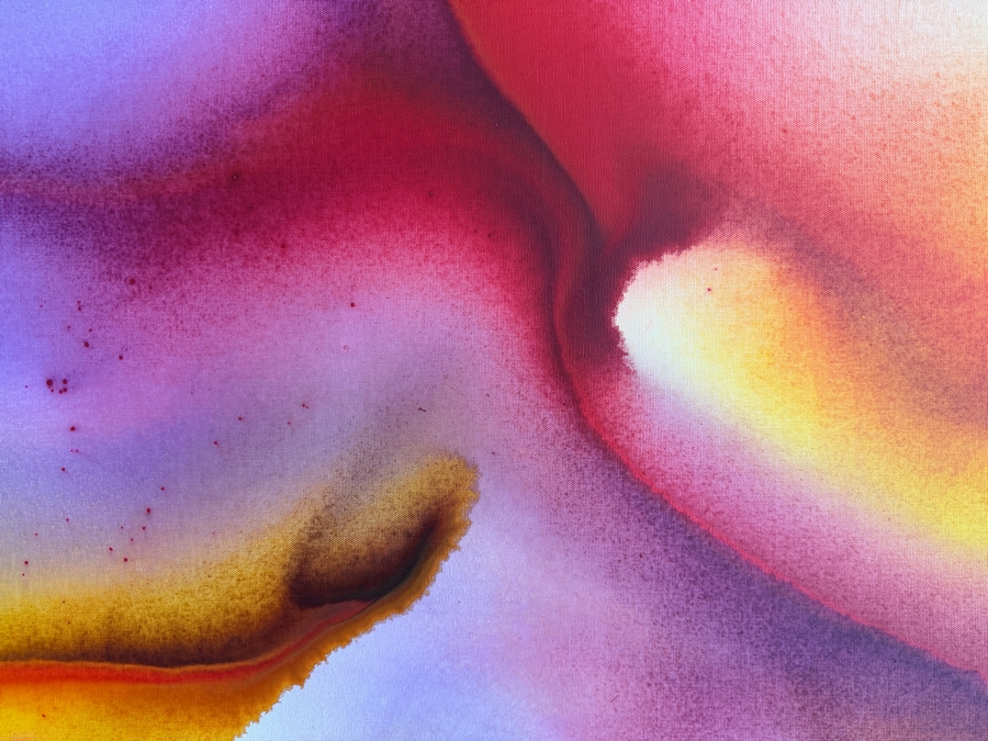 Gerrit Greve (1948-2024, Cardiff by the Sea, CA) Original Acrylic Painting On Canvas Titled 'Flowers' 2019 Signed Bottom Right And Verso 48 X 48 Estimate $2,300 - $2,900 [Photo 5]