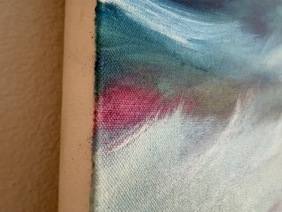 Gerrit Greve (1948-2024, Cardiff by the Sea, CA) Original Acrylic Painting On Canvas Titled 'Blue Seas' 2019 Signed Bottom Right And Verso 48 X 48 Estimate $2,300 - $2,900 [Photo 7]