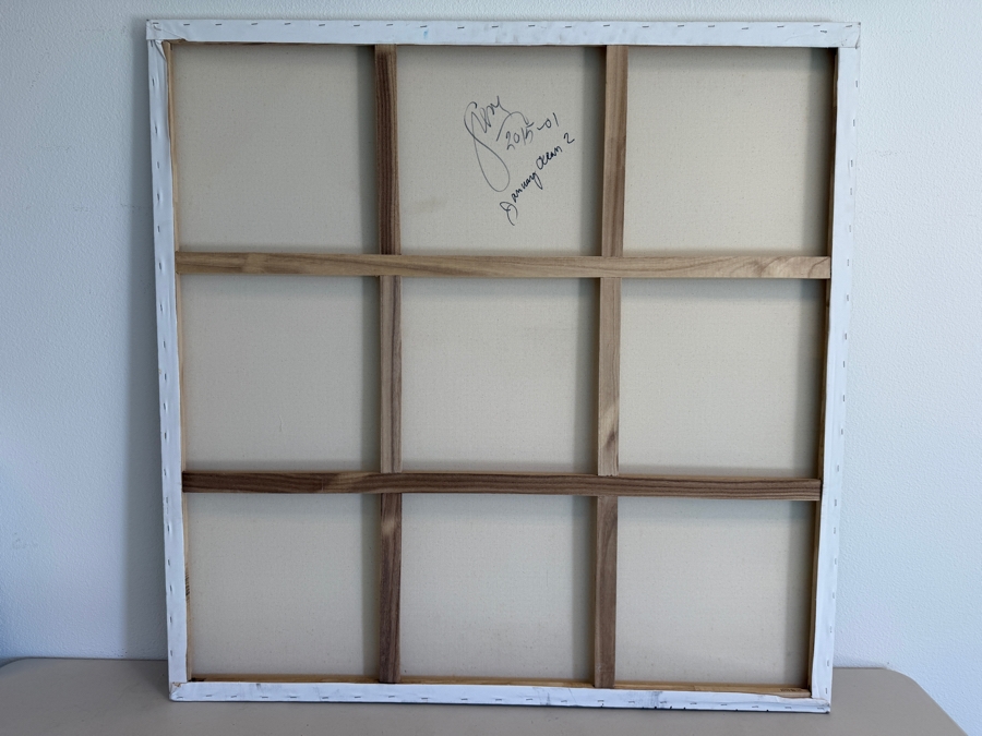 Gerrit Greve (1948-2024, Cardiff by the Sea, CA) Original Acrylic Painting On Canvas Titled 'January Ocean 2' 2015 Signed Verso 48 X 48 Estimate $2,300 - $2,900 [Photo 6]