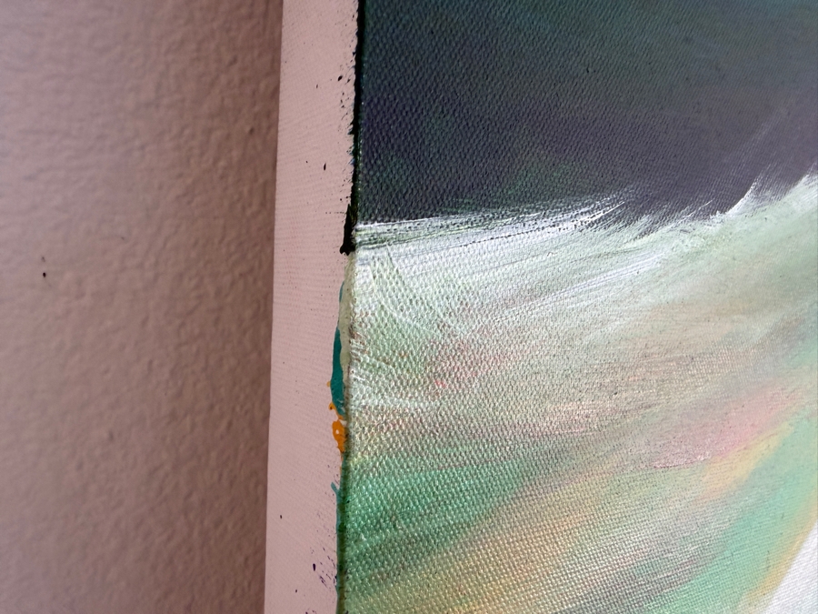 Gerrit Greve (1948-2024, Cardiff by the Sea, CA) Original Acrylic Painting On Canvas Titled 'January Ocean 2' 2015 Signed Verso 48 X 48 Estimate $2,300 - $2,900 [Photo 5]