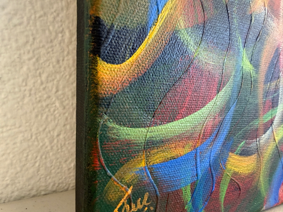 Gerrit Greve (1948-2024, Cardiff by the Sea, CA) Original Acrylic Painting On Canvas Titled 'Underwater Journey' 2009 Signed Verso 16 X 20 Estimate $300 - $400 [Photo 7]