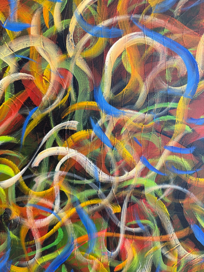 Gerrit Greve (1948-2024, Cardiff by the Sea, CA) Original Acrylic Painting On Canvas Titled 'Underwater Journey' 2009 Signed Verso 16 X 20 Estimate $300 - $400 [Photo 5]