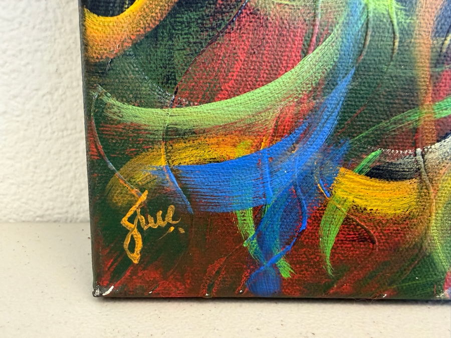 Gerrit Greve (1948-2024, Cardiff by the Sea, CA) Original Acrylic Painting On Canvas Titled 'Underwater Journey' 2009 Signed Verso 16 X 20 Estimate $300 - $400 [Photo 6]