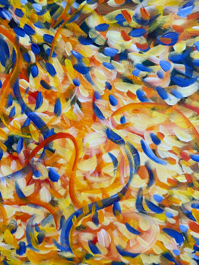 Gerrit Greve (1948-2024, Cardiff by the Sea, CA) Original Acrylic Painting On Canvas Titled 'Water 03' 2008 Signed Verso 16 X 20 Estimate $300 - $400 [Photo 3]