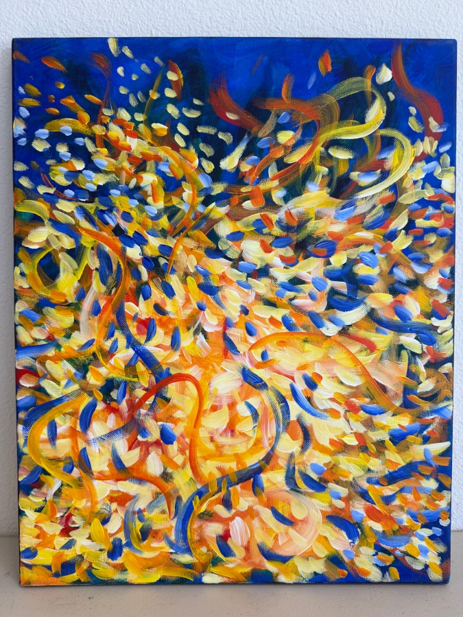 Gerrit Greve (1948-2024, Cardiff by the Sea, CA) Original Acrylic Painting On Canvas Titled 'Water 03' 2008 Signed Verso 16 X 20 Estimate $300 - $400 [Photo 2]