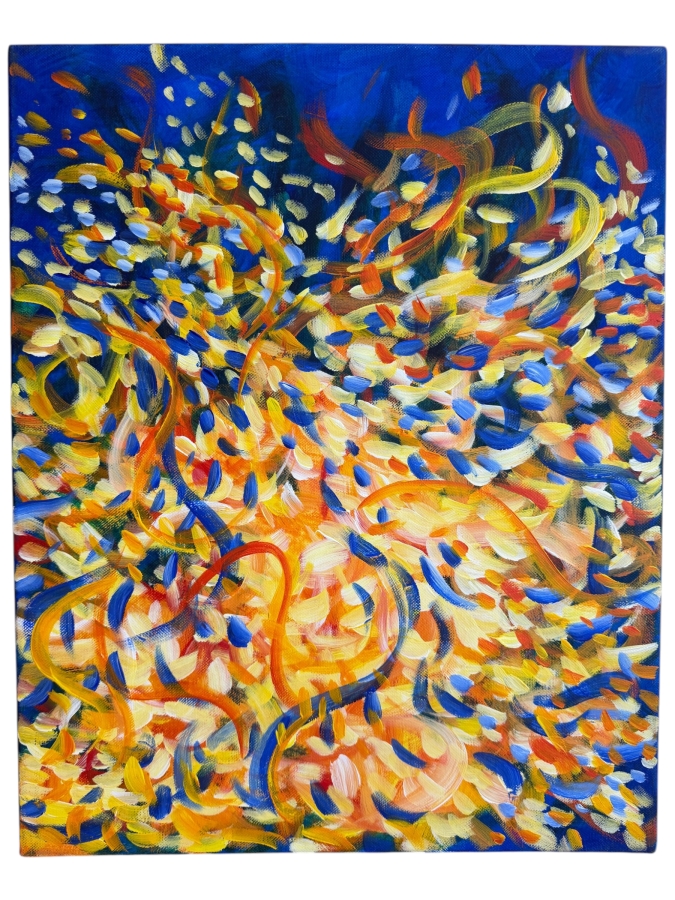 Gerrit Greve (1948-2024, Cardiff by the Sea, CA) Original Acrylic Painting On Canvas Titled 'Water 03' 2008 Signed Verso 16 X 20 Estimate $300 - $400 [Photo 1]