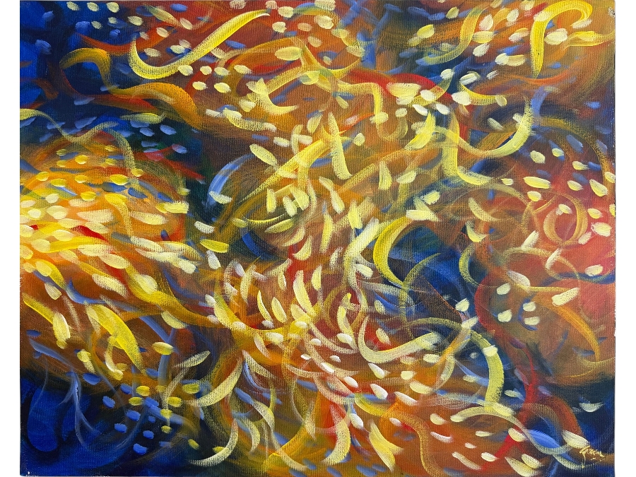 Gerrit Greve (1948-2024, Cardiff by the Sea, CA) Original Acrylic Painting On Canvas Titled 'Sea Dragon Study 2' 2005 Signed Bottom Right And Verso 20 X 16 Estimate $300 - $400 [Photo 1]