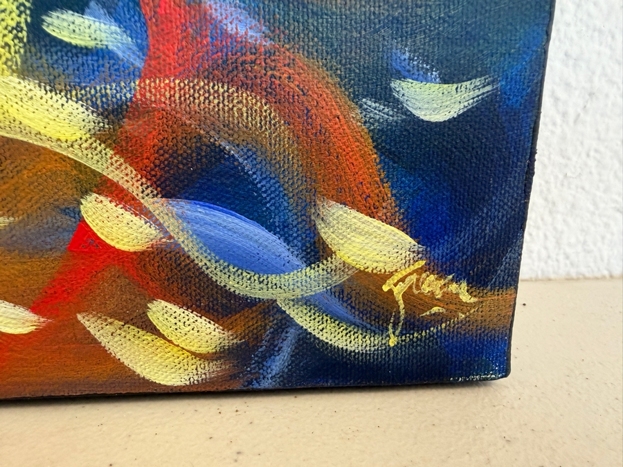 Gerrit Greve (1948-2024, Cardiff by the Sea, CA) Original Acrylic Painting On Canvas Titled 'Sea Dragon Study 2' 2005 Signed Bottom Right And Verso 20 X 16 Estimate $300 - $400 [Photo 4]