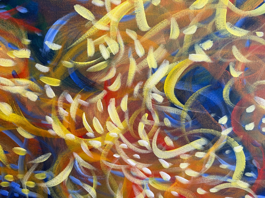 Gerrit Greve (1948-2024, Cardiff by the Sea, CA) Original Acrylic Painting On Canvas Titled 'Sea Dragon Study 2' 2005 Signed Bottom Right And Verso 20 X 16 Estimate $300 - $400 [Photo 3]