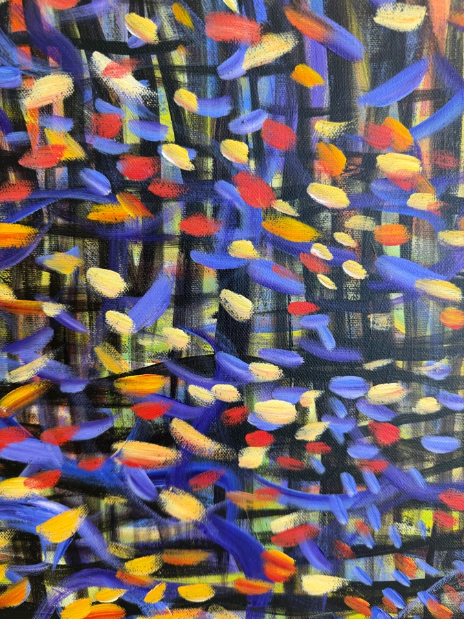 Gerrit Greve (1948-2024, Cardiff by the Sea, CA) Original Acrylic Painting On Canvas Titled 'Underwater 021' 2003 Signed Verso 16 X 20 Estimate $300 - $400 [Photo 3]