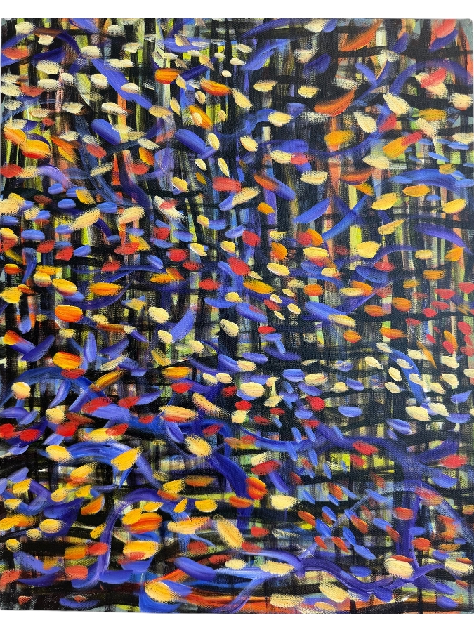 Gerrit Greve (1948-2024, Cardiff by the Sea, CA) Original Acrylic Painting On Canvas Titled 'Underwater 021' 2003 Signed Verso 16 X 20 Estimate $300 - $400 [Photo 1]
