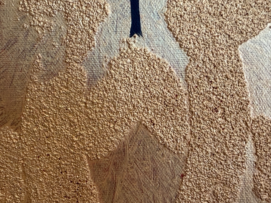 Gerrit Greve (1948-2024, Cardiff by the Sea, CA) Original Acrylic Mixed-Media Sand Painting On Canvas Titled 'Tree Of Hope' 2003 Signed Verso 16 X 20 Estimate $300 - $400 [Photo 6]