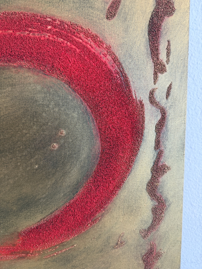 Gerrit Greve (1948-2024, Cardiff by the Sea, CA) Original Acrylic Mixed Media Sand Painting On Canvas Untitled Unsigned With COA 16 X 20 Estimate $300 - $400 [Photo 4]