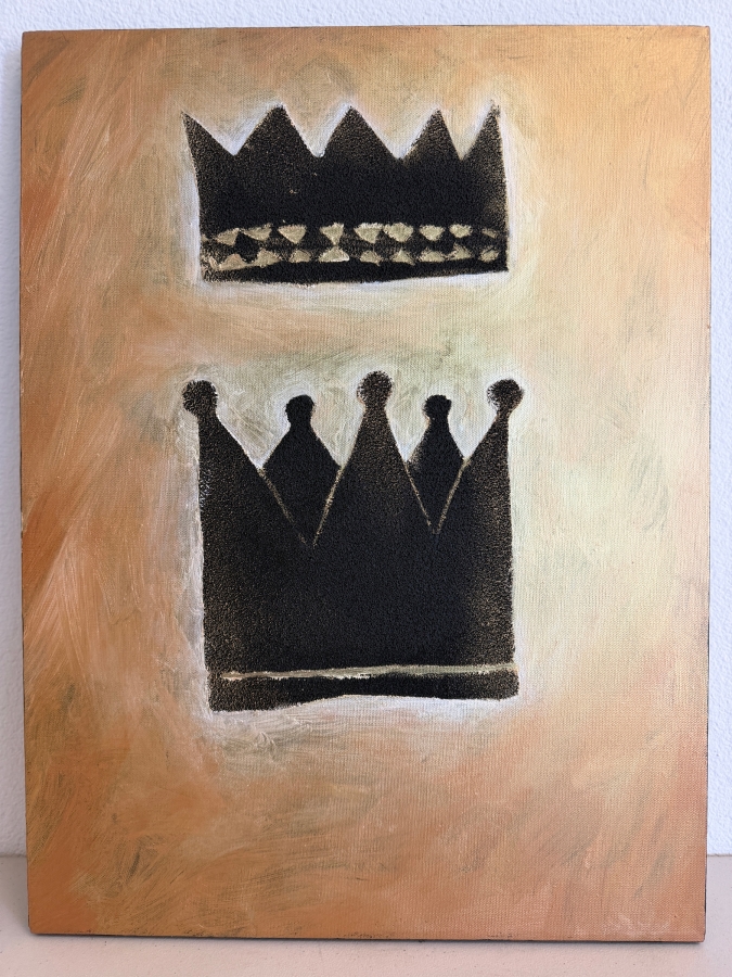 Gerrit Greve (1948-2024, Cardiff by the Sea, CA) Original Acrylic Painting On Canvas Untitled Crown Unsigned With COA 18 X 24 Estimate $400 - $500 [Photo 2]