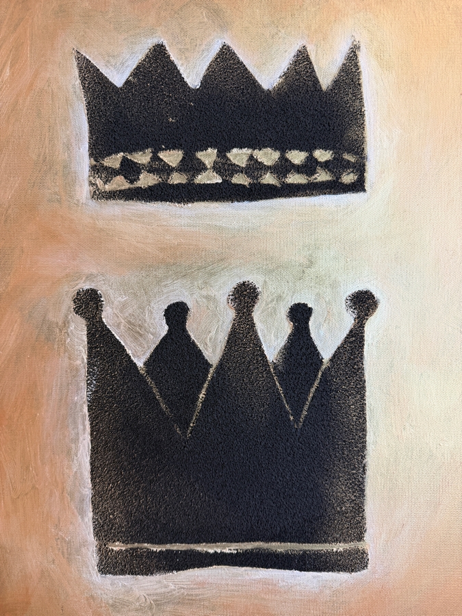 Gerrit Greve (1948-2024, Cardiff by the Sea, CA) Original Acrylic Painting On Canvas Untitled Crown Unsigned With COA 18 X 24 Estimate $400 - $500 [Photo 3]