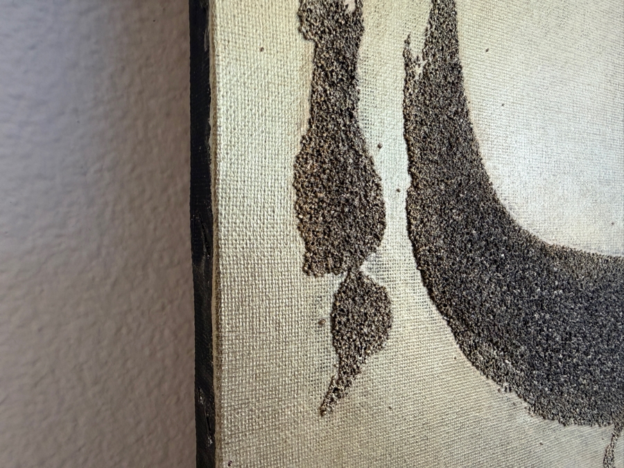 Gerrit Greve (1948-2024, Cardiff by the Sea, CA) Original Acrylic Mixed Media Sand Painting On Canvas Untitled Unsigned With COA 16 X 20 Estimate $300 - $400 [Photo 5]
