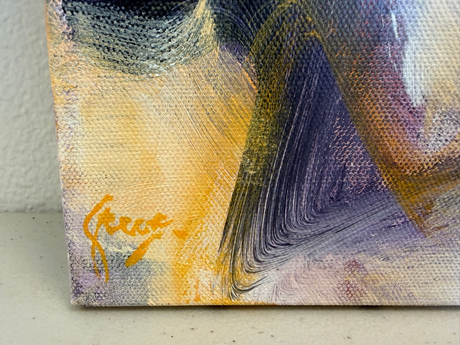 Gerrit Greve (1948-2024, Cardiff by the Sea, CA) Original Acrylic Painting On Canvas Untitled 2018 Signed Bottom Left and Verso 18 X 24 Estimate $400 - $500 [Photo 4]