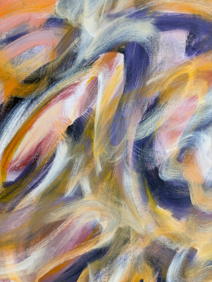 Gerrit Greve (1948-2024, Cardiff by the Sea, CA) Original Acrylic Painting On Canvas Untitled 2018 Signed Bottom Left and Verso 18 X 24 Estimate $400 - $500 [Photo 3]