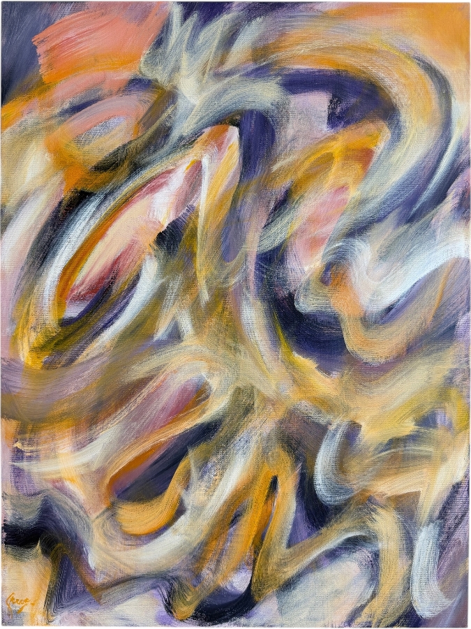 Gerrit Greve (1948-2024, Cardiff by the Sea, CA) Original Acrylic Painting On Canvas Untitled 2018 Signed Bottom Left and Verso 18 X 24 Estimate $400 - $500