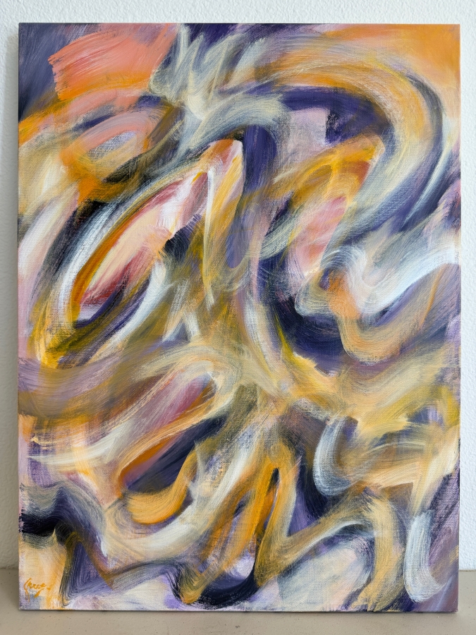 Gerrit Greve (1948-2024, Cardiff by the Sea, CA) Original Acrylic Painting On Canvas Untitled 2018 Signed Bottom Left and Verso 18 X 24 Estimate $400 - $500 [Photo 2]