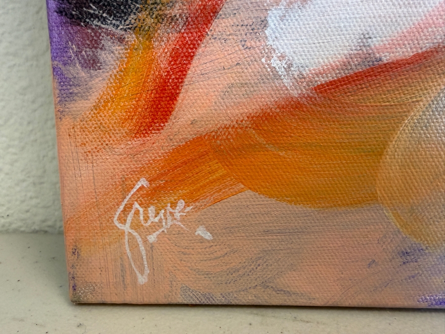 Gerrit Greve (1948-2024, Cardiff by the Sea, CA) Original Acrylic Painting On Canvas Untitled 2018 Signed Bottom Left and Verso 18 X 24 Estimate $400 - $500 [Photo 4]