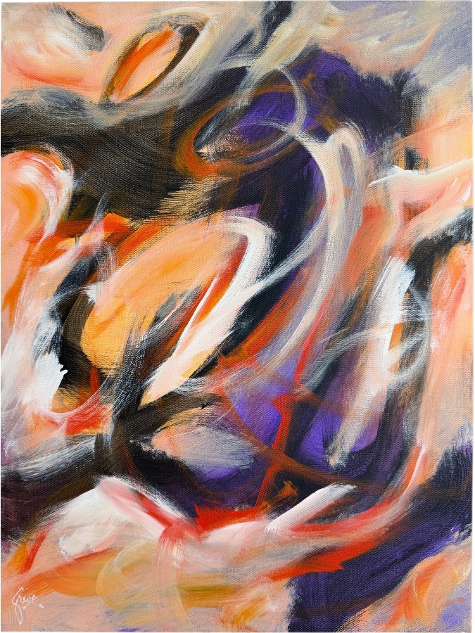 Gerrit Greve (1948-2024, Cardiff by the Sea, CA) Original Acrylic Painting On Canvas Untitled 2018 Signed Bottom Left and Verso 18 X 24 Estimate $400 - $500