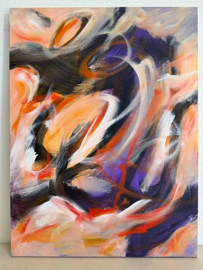 Gerrit Greve (1948-2024, Cardiff by the Sea, CA) Original Acrylic Painting On Canvas Untitled 2018 Signed Bottom Left and Verso 18 X 24 Estimate $400 - $500 [Photo 2]
