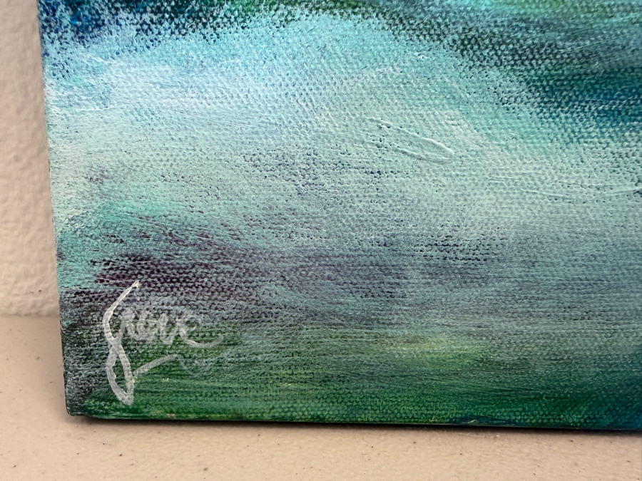 Gerrit Greve (1948-2024, Cardiff by the Sea, CA) Original Acrylic Painting On Canvas Untitled Waves Signed Bottom Left 24 X 18 Estimate $400 - $500 [Photo 4]