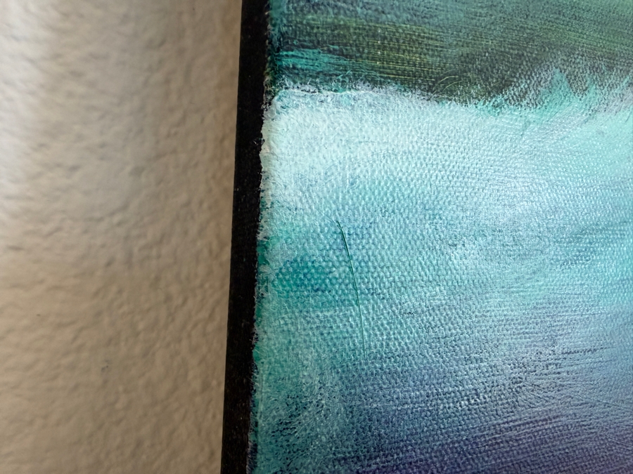 Gerrit Greve (1948-2024, Cardiff by the Sea, CA) Original Acrylic Painting On Canvas Untitled Waves Signed Bottom Left 24 X 18 Estimate $400 - $500 [Photo 5]