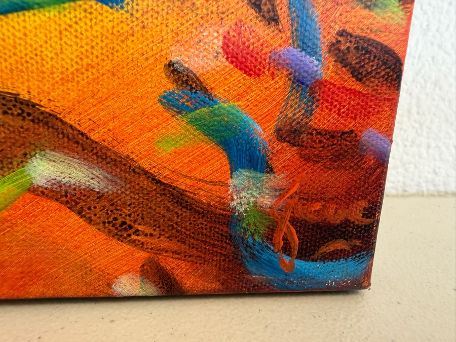 Gerrit Greve (1948-2024, Cardiff by the Sea, CA) Original Acrylic Painting On Canvas Titled 'Wonderment 34' Signed Bottom Right And Verso 24 X 18 Estimate $400 - $500 [Photo 4]