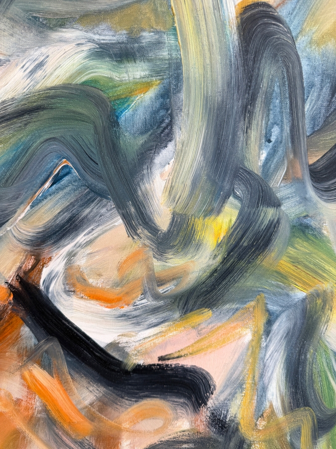Gerrit Greve (1948-2024, Cardiff by the Sea, CA) Original Acrylic Painting On Canvas Untitled 2019 Signed Bottom Left and Verso 18 X 24 Estimate $400 - $500 [Photo 3]