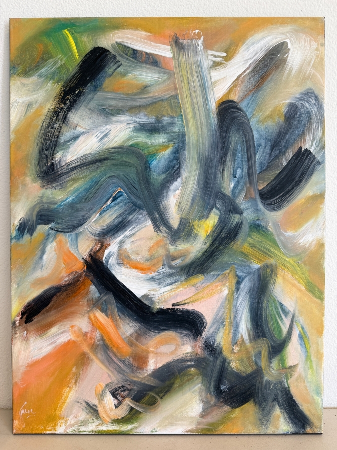 Gerrit Greve (1948-2024, Cardiff by the Sea, CA) Original Acrylic Painting On Canvas Untitled 2019 Signed Bottom Left and Verso 18 X 24 Estimate $400 - $500 [Photo 2]