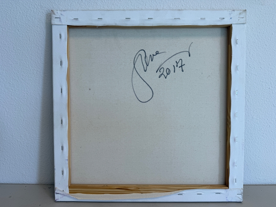 Gerrit Greve (1948-2024, Cardiff by the Sea, CA) Original Acrylic Painting On Canvas Untitled 2017 Signed Verso 18 X 18 Estimate $300 - $400 [Photo 5]