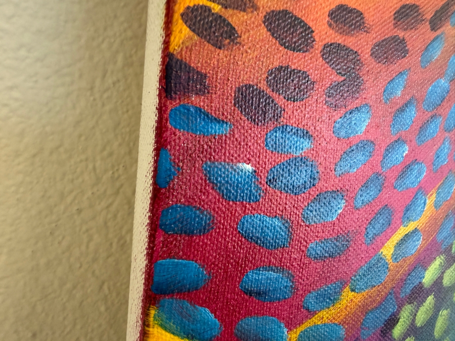 Gerrit Greve (1948-2024, Cardiff by the Sea, CA) Original Acrylic Painting On Canvas Untitled 2017 Signed Verso 18 X 18 Estimate $300 - $400 [Photo 4]