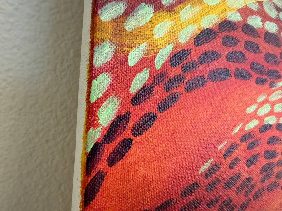 Gerrit Greve (1948-2024, Cardiff by the Sea, CA) Original Acrylic Painting On Canvas Untitled 2017 Signed Verso 18 X 18 Estimate $300 - $400 [Photo 4]