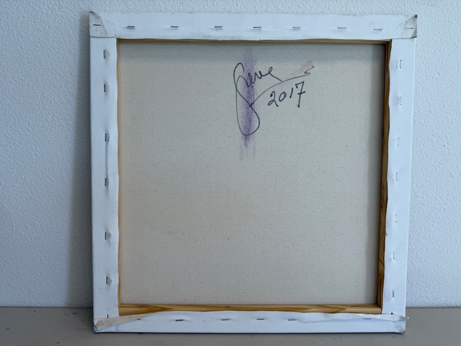 Gerrit Greve (1948-2024, Cardiff by the Sea, CA) Original Acrylic Painting On Canvas Untitled 2017 Signed Verso 18 X 18 Estimate $300 - $400 [Photo 5]