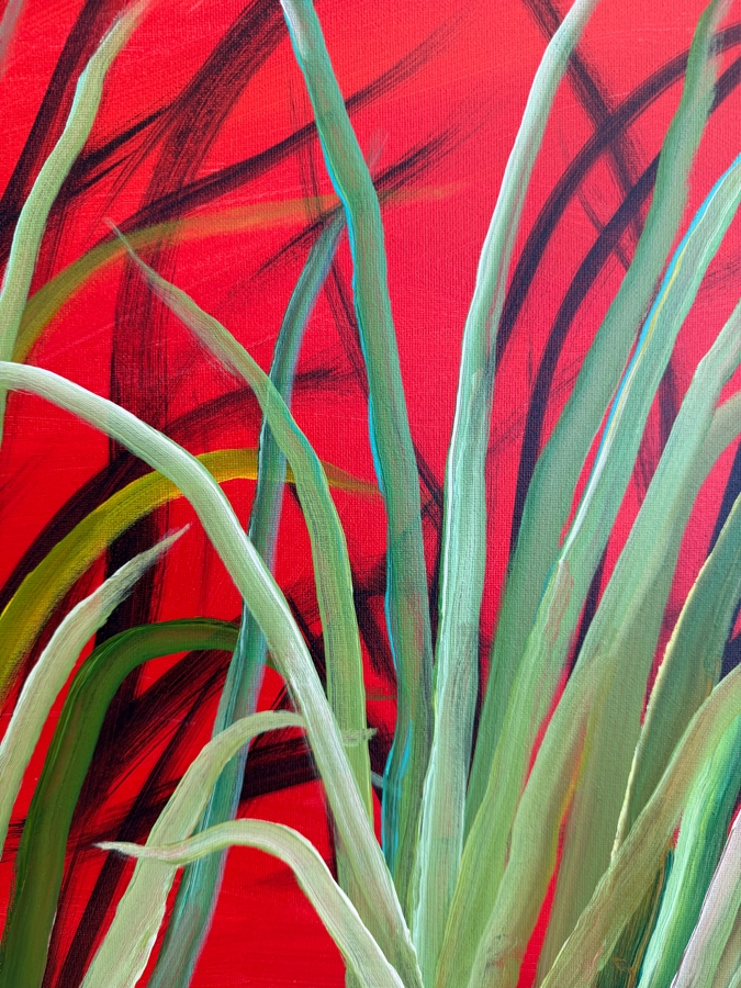 Gerrit Greve (1948-2024, Cardiff by the Sea, CA) Original Acrylic Painting On Canvas Titled 'New Reeds 2' 2003 Signed Verso 20 X 16 Estimate $300 - $400 [Photo 3]