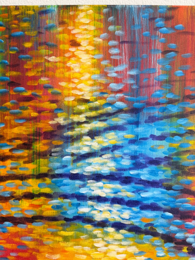 Gerrit Greve (1948-2024, Cardiff by the Sea, CA) Original Acrylic Painting On Canvas Titled 'Water Ripples 03' 2015 Signed Verso 20 X 16 Estimate $2,200 [Photo 4]