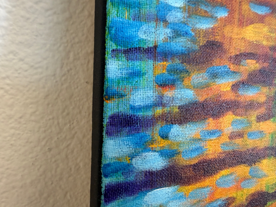 Gerrit Greve (1948-2024, Cardiff by the Sea, CA) Original Acrylic Painting On Canvas Titled 'Water Ripples 03' 2015 Signed Verso 20 X 16 Estimate $2,200 [Photo 5]