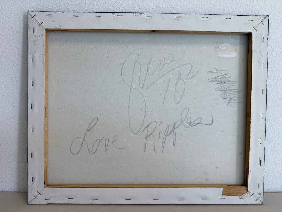 Gerrit Greve (1948-2024, Cardiff by the Sea, CA) Original Acrylic Painting On Canvas Titled 'Love Ripples' 2010 Signed Verso 20 X 16 Estimate $300 - $400 [Photo 6]